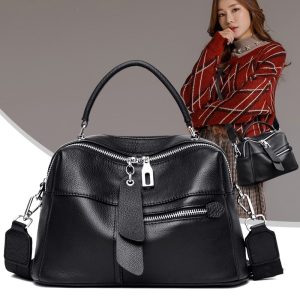 Vegetable-Tanned Leather Women's Shoulder Bag
