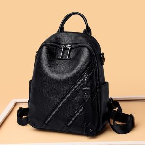Minimalist Top-Grain Cowhide Bucket Bag
