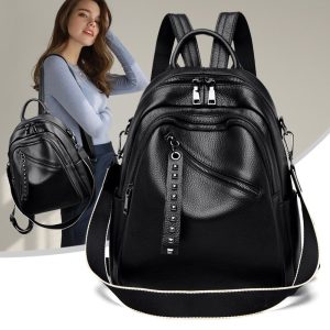 Women's Soft Leather Kangaroo Backpack