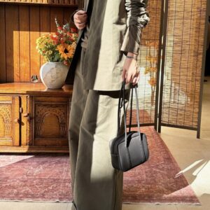 Top-grain cowhide Birkin women's handbag